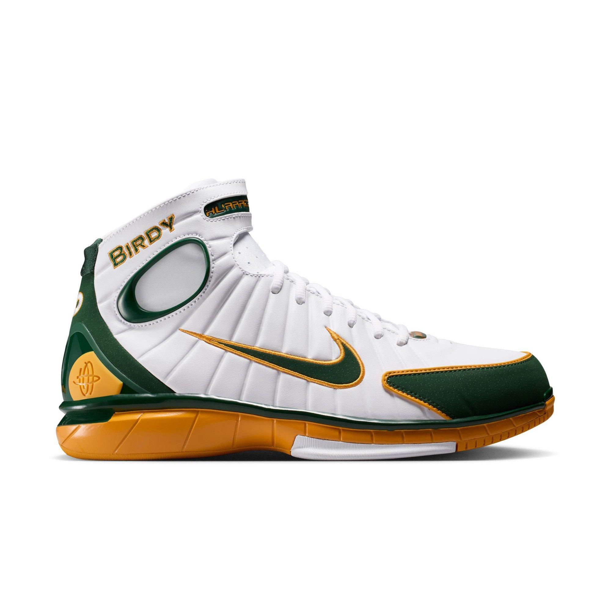 Nike Air Zoom Huarache 2K4 "Sue Bird" Men's Shoe - WHITE/DEEP FOREST/CANYON GOLD